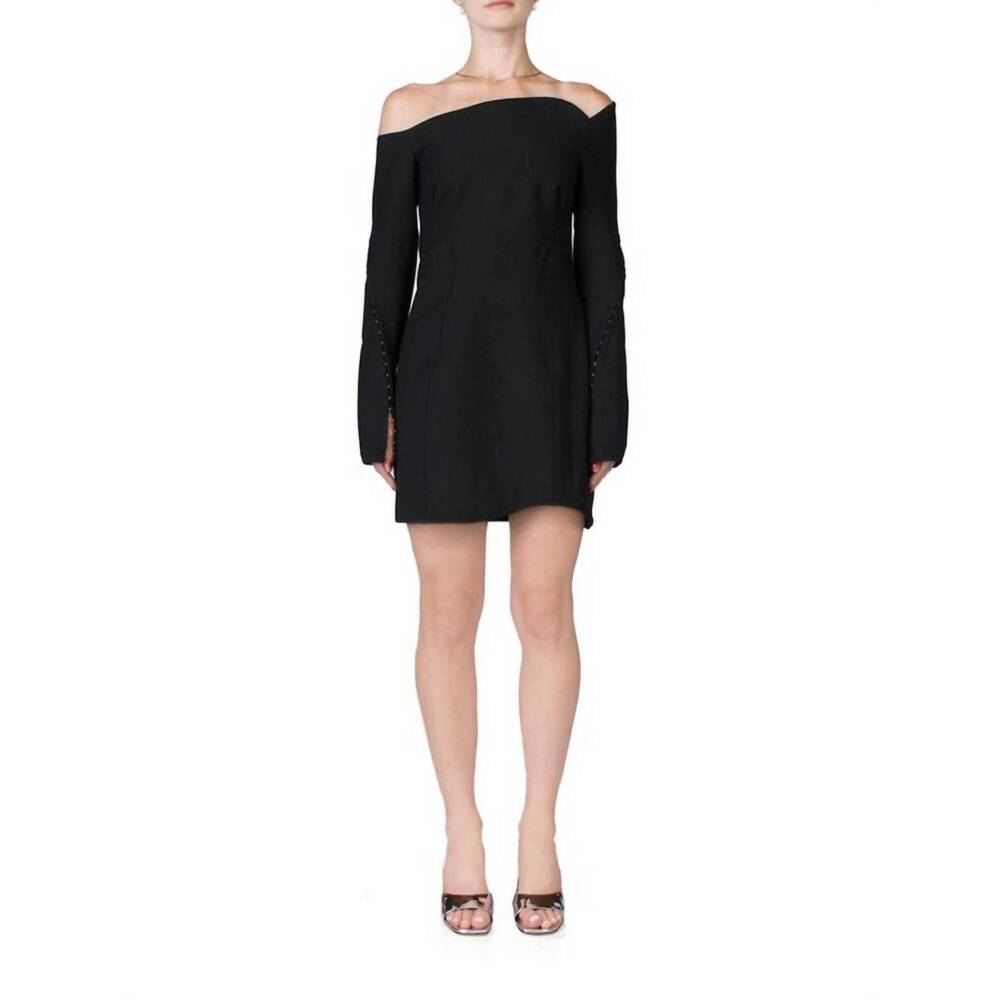 NEW ANNA OCTOBER margot mini dress in black